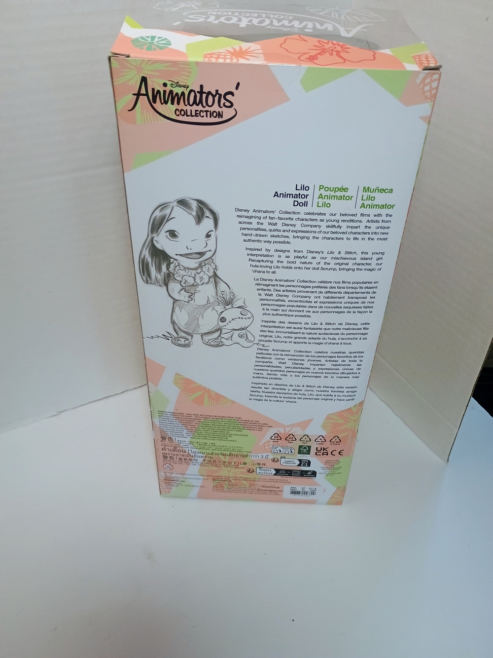 Disney Animators’ Collection LILO w/SCRUMP 16" Toddler Doll Figure Princess NIB - Picture 3 of 3